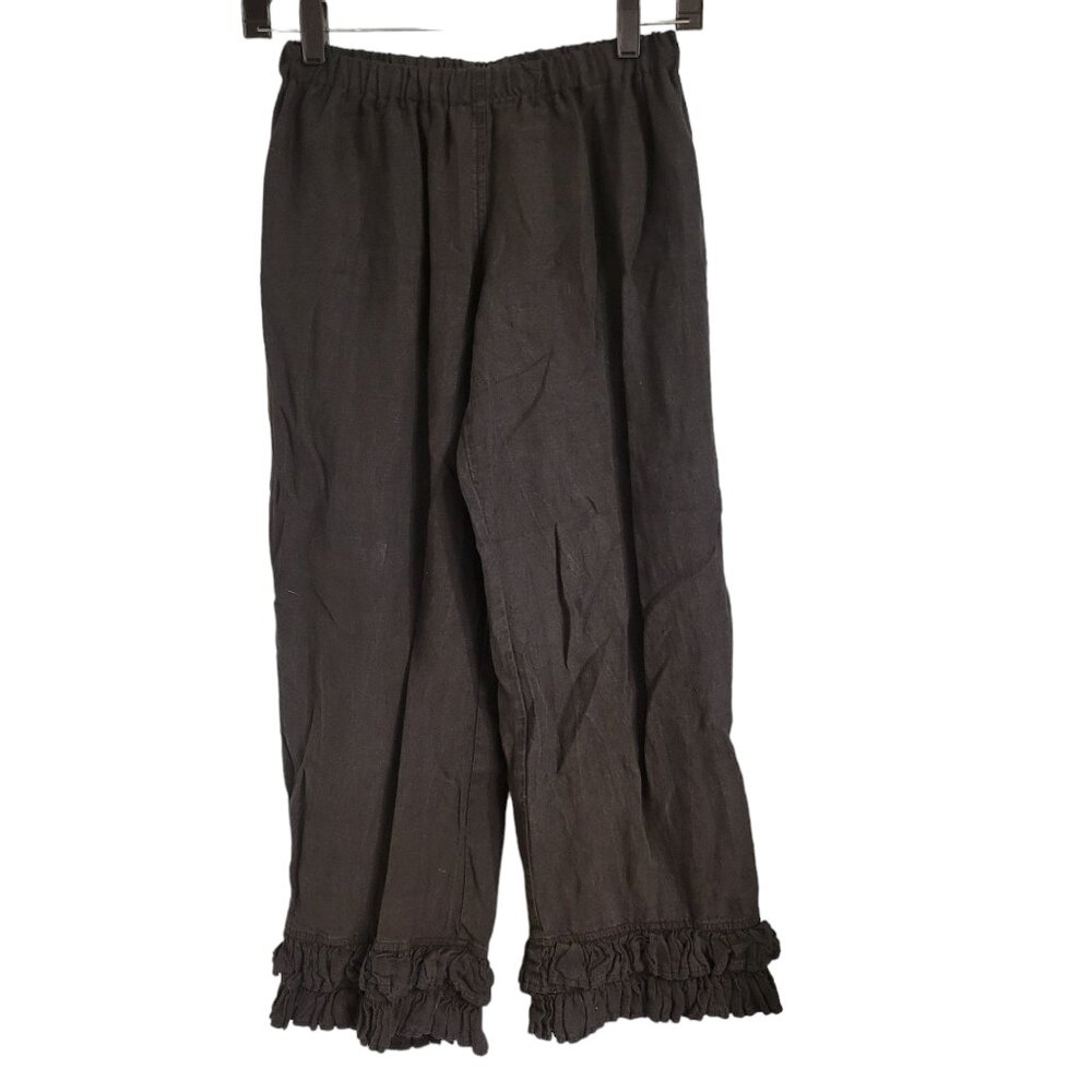 Bodil Linen Ruffle Hem Pants Size Small